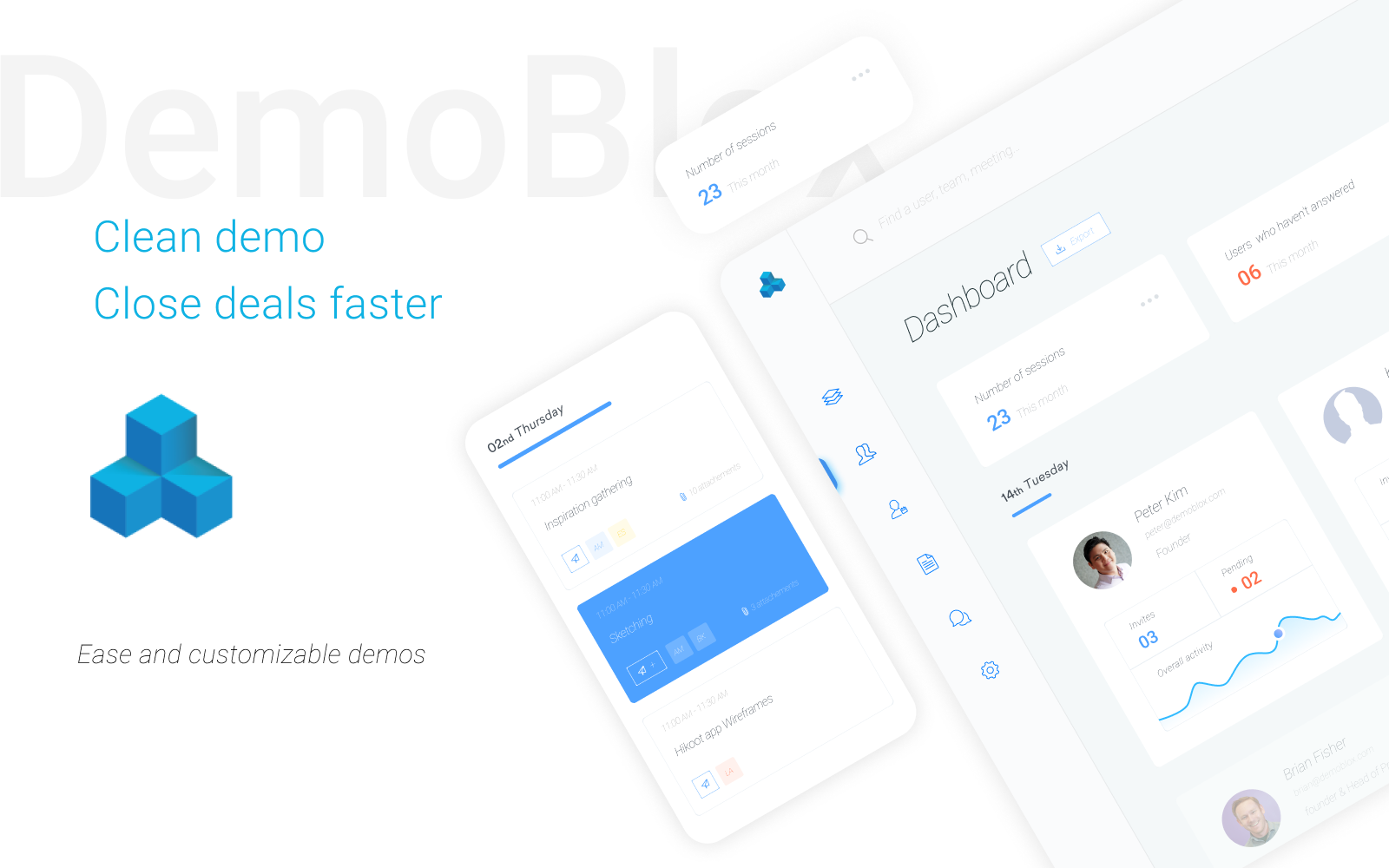 Collage of demo dashboards by DemoBlox 